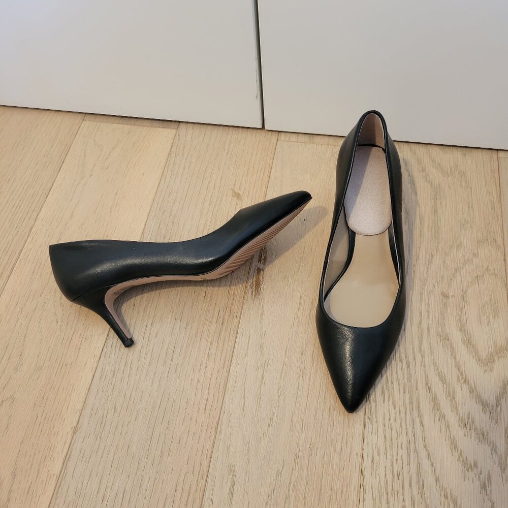 Enzo anglioni black pointed toe pumps